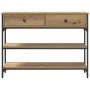 Mesa de Consola Roble Artesanal 100x25x75 cm Madera Contrachapada y Acero von , Seitentische - Ref: Foro24-863512, Preis: 97,...