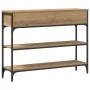Mesa de Consola Roble Artesanal 100x25x75 cm Madera Contrachapada y Acero von , Seitentische - Ref: Foro24-863512, Preis: 97,...