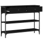Mesa de Consola Negro Roble 100x25x75 cm Madera Ingenierizada y Acero von , Seitentische - Ref: Foro24-863513, Preis: 103,47 ...