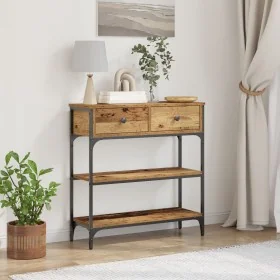 Mesa Consola Madera Vieja 72,5x25x75 cm Madera de Ingeniería y Acero von , Seitentische - Ref: Foro24-863519, Preis: 82,00 €,...
