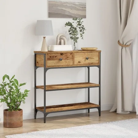 Mesa Consola Madera Vieja 72,5x25x75 cm Madera de Ingeniería y Acero von , Seitentische - Ref: Foro24-863519, Preis: 82,00 €,...