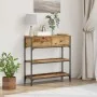 Mesa Consola Madera Vieja 72,5x25x75 cm Madera de Ingeniería y Acero von , Seitentische - Ref: Foro24-863519, Preis: 82,00 €,...