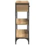 Mesa Consola de Roble Artesanal 72,5x25x75 cm en Madera y Acero by , Side tables - Ref: Foro24-863520, Price: 81,75 €, Discou...