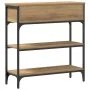 Mesa Consola de Roble Artesanal 72,5x25x75 cm en Madera y Acero by , Side tables - Ref: Foro24-863520, Price: 81,75 €, Discou...