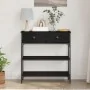 Mesa Consola Negro Roble 72,5x25x75 cm Madera Elaborada y Acero von , Seitentische - Ref: Foro24-863521, Preis: 86,22 €, Raba...