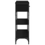 Mesa Consola Negro Roble 72,5x25x75 cm Madera Elaborada y Acero von , Seitentische - Ref: Foro24-863521, Preis: 86,22 €, Raba...