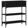 Mesa Consola Negro Roble 72,5x25x75 cm Madera Elaborada y Acero von , Seitentische - Ref: Foro24-863521, Preis: 86,22 €, Raba...