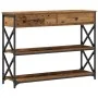 Mesa Consola de Madera Vieja 100x28x75 cm de Madera Ingenierizada y Acero by , Side tables - Ref: Foro24-863527, Price: 94,96...