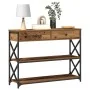 Mesa Consola de Madera Vieja 100x28x75 cm de Madera Ingenierizada y Acero by , Side tables - Ref: Foro24-863527, Price: 94,96...