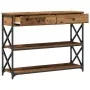Mesa Consola de Madera Vieja 100x28x75 cm de Madera Ingenierizada y Acero by , Side tables - Ref: Foro24-863527, Price: 94,96...