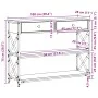Mesa Consola de Madera Vieja 100x28x75 cm de Madera Ingenierizada y Acero by , Side tables - Ref: Foro24-863527, Price: 94,96...