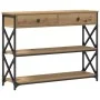 Mesa Consola de Roble Artesanal 100x28x75 cm Madera Ingenierizada y Acero von , Seitentische - Ref: Foro24-863528, Preis: 94,...