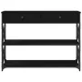 Mesa Consola Negro Roble 100x28x75 cm Madera Elaborada y Acero by , Side tables - Ref: Foro24-863529, Price: 100,77 €, Discou...