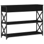 Mesa Consola Negro Roble 100x28x75 cm Madera Elaborada y Acero by , Side tables - Ref: Foro24-863529, Price: 100,77 €, Discou...