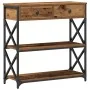 mesa consola de madera vieja 75x28x75 cm madera de ingeniería y acero by , Side tables - Ref: Foro24-863535, Price: 86,47 €, ...