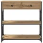 Mesa Consola de Roble Artesanal 75x28x75 cm Madera Ingenierizada y Acero by , Side tables - Ref: Foro24-863536, Price: 86,47 ...