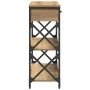 Mesa Consola de Roble Artesanal 75x28x75 cm Madera Ingenierizada y Acero by , Side tables - Ref: Foro24-863536, Price: 86,47 ...