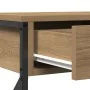 Mesa Consola de Roble Artesanal 75x28x75 cm Madera Ingenierizada y Acero by , Side tables - Ref: Foro24-863536, Price: 86,47 ...