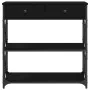 mesa de consola negro roble 75x28x75 cm madera engineered y acero | Foro24.es | Tu tienda online para hogar, jardín y más Foro24.es