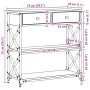 Mesa Consola de Roble Artesanal 75x28x75 cm Madera Ingenierizada y Acero by , Side tables - Ref: Foro24-863536, Price: 86,47 ...