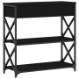 mesa de consola negro roble 75x28x75 cm madera engineered y acero | Foro24.es | Tu tienda online para hogar, jardín y más Foro24.es