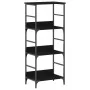 Estantería Negra de Roble 50x33x117,5 cm de Madera Elaborada y Acero | Foro24.es | Tu tienda online para hogar, jardín y más Foro24.es