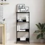Estantería Negra de Roble 50x33x117,5 cm de Madera Elaborada y Acero | Foro24.es | Tu tienda online para hogar, jardín y más Foro24.es