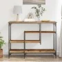 Mesa Consola de madera antigua 100x35x75 cm de madera aglomerada y acero by , Side tables - Ref: Foro24-863559, Price: 78,77 ...