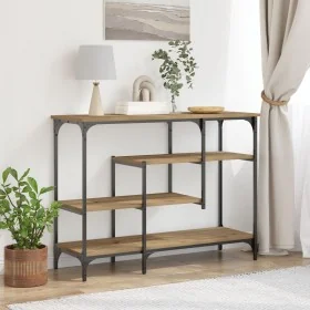 Mesa de Consola Roble Artesanal 100x35x75 cm
