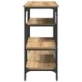 Mesa de Consola Roble Artesanal 100x35x75 cm Madera Elaborada y Acero | Foro24.es | Tu tienda online para hogar, jardín y más Foro24.es