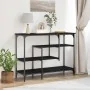 Mesa Consola Negra de Roble 100x35x75 cm de Madera Engineered y Acero | Foro24.es | Tu tienda online para hogar, jardín y más Foro24.es
