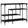 Mesa Consola Negra de Roble 100x35x75 cm de Madera Engineered y Acero | Foro24.es | Tu tienda online para hogar, jardín y más Foro24.es