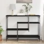 Mesa Consola Negra de Roble 100x35x75 cm de Madera Engineered y Acero | Foro24.es | Tu tienda online para hogar, jardín y más Foro24.es