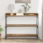 Mesa de Consola de Madera Vieja 100x30x80 cm de Madera Ingenierizada y Acero | Foro24.es | Tu tienda online para hogar, jardín y más Foro24.es