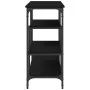 Mesa Consola Negra de Roble 100x35x75 cm de Madera Engineered y Acero | Foro24.es | Tu tienda online para hogar, jardín y más Foro24.es