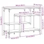 Mesa Consola Negra de Roble 100x35x75 cm de Madera Engineered y Acero | Foro24.es | Tu tienda online para hogar, jardín y más Foro24.es