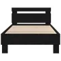 Estructura de cama con luces LED Roble Negro 100x200 cm Madera de ingeniería von , Betten und Lattenroste - Ref: Foro24-86363...