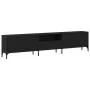 mueble de TV con cajón negro de roble 200x25x44 cm de madera elaborada von , TV-Möbel - Ref: Foro24-863677, Preis: 136,39 €, ...
