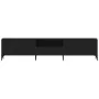 mueble de TV con cajón negro de roble 200x25x44 cm de madera elaborada von , TV-Möbel - Ref: Foro24-863677, Preis: 136,39 €, ...