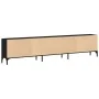 mueble de TV con cajón negro de roble 200x25x44 cm de madera elaborada von , TV-Möbel - Ref: Foro24-863677, Preis: 136,39 €, ...