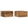 Mesitas de noche 2 pcs Montadas en la pared Madera vieja 35x35x20 cm | Foro24.es | Tu tienda online para hogar, jardín y más Foro24.es