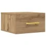 gabinete de noche montado en la pared de roble artesanal 35x35x20 cm | Foro24.es | Tu tienda online para hogar, jardín y más Foro24.es