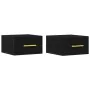 Mesitas de Noche 2 pcs Montadas en la Pared de Roble Negro 35x35x20 cm von , Schließfächer und Lagerschränke - Ref: Foro24-86...