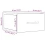 Cabinet de Noche Wall-Mounted Negro Roble 35x35x20 cm | Foro24.es | Tu tienda online para hogar, jardín y más Foro24.es