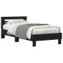 Estructura de Cama con Luces LED Roble Negro 90x200 cm Madera Ingenierizada | Foro24.es | Tu tienda online para hogar, jardín y más Foro24.es