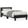 Estructura de Cama con Luces LED Roble Negro 90x200 cm Madera Ingenierizada | Foro24.es | Tu tienda online para hogar, jardín y más Foro24.es