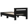 Estructura de Cama con Luces LED Roble Negro 90x200 cm Madera Ingenierizada | Foro24.es | Tu tienda online para hogar, jardín y más Foro24.es