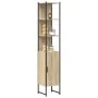 Armario de baño Roble Sonoma 33x33x185,5 cm Madera Engineered by , bathroom vanities - Ref: Foro24-864342, Price: 85,10 €, Di...