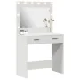 Mesa de tocador con luces LED - Blanca, 78.5 x 41 x 135 cm de , Tocadores para dormitorios - Ref: Foro24-865028, Precio: 119,...