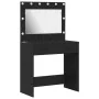 Mesa de tocador con luces LED en Roble Negro 78,5x41x135 cm von , Schlafzimmerkommoden - Ref: Foro24-865029, Preis: 122,54 €,...